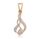 Beautifully Crafted Diamond Pendant Set with Matching Earrings in 18k gold with Certified Diamonds - PD1451P